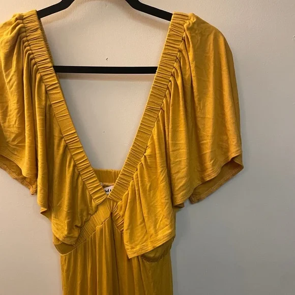 Three Bird Nest Mustard Maxi Dress size‎ medium - Picture 4 of 10